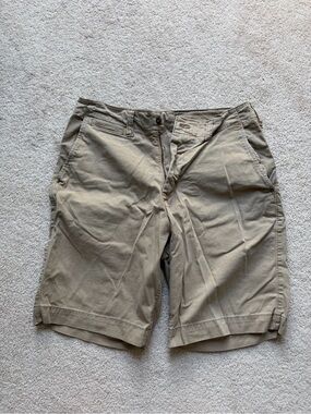 American Eagle Outfitters Men's khaki Flat Front Shorts size 31